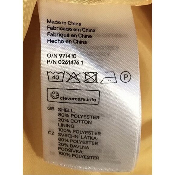 H&M. Size 10‎ Yellow Short Jacket Zippered Front Double Breasted Pockets Vintage - Picture 4 of 5